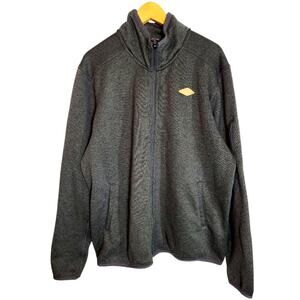 Merrell Men's Full Zip Sweater Jacket Fleece Lined Shacket Pockets XLT Gray